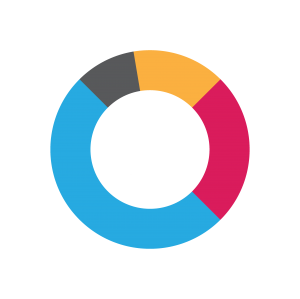 PPT元素-圆环彩色数据统计图